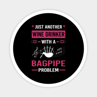 Wine Drinker Bagpipe Bagpipes Bagpiper Magnet